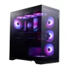 XPG Invader X BTF Midi Tower pc-behuizing, ATX/Micro-ATX/Mini-ITX, gehard glas, 5 ARGB-ventilatoren van 120 mm, USB-C, zonder voeding, zwart