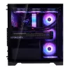 XPG Invader X BTF Midi Tower pc-behuizing, ATX/Micro-ATX/Mini-ITX, gehard glas, 5 ARGB-ventilatoren van 120 mm, USB-C, zonder voeding, zwart