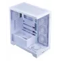 XPG Invader X BTF Midi Tower pc-behuizing, ATX/Micro-ATX/Mini-ITX, transparant zijpaneel, 5 ARGB-ventilatoren van 120 mm, USB-C, zonder voeding, wit