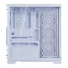 XPG Invader X BTF Midi Tower pc-behuizing, ATX/Micro-ATX/Mini-ITX, transparant zijpaneel, 5 ARGB-ventilatoren van 120 mm, USB-C, zonder voeding, wit