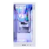 XPG Invader X BTF Midi Tower pc-behuizing, ATX/Micro-ATX/Mini-ITX, transparant zijpaneel, 5 ARGB-ventilatoren van 120 mm, USB-C, zonder voeding, wit
