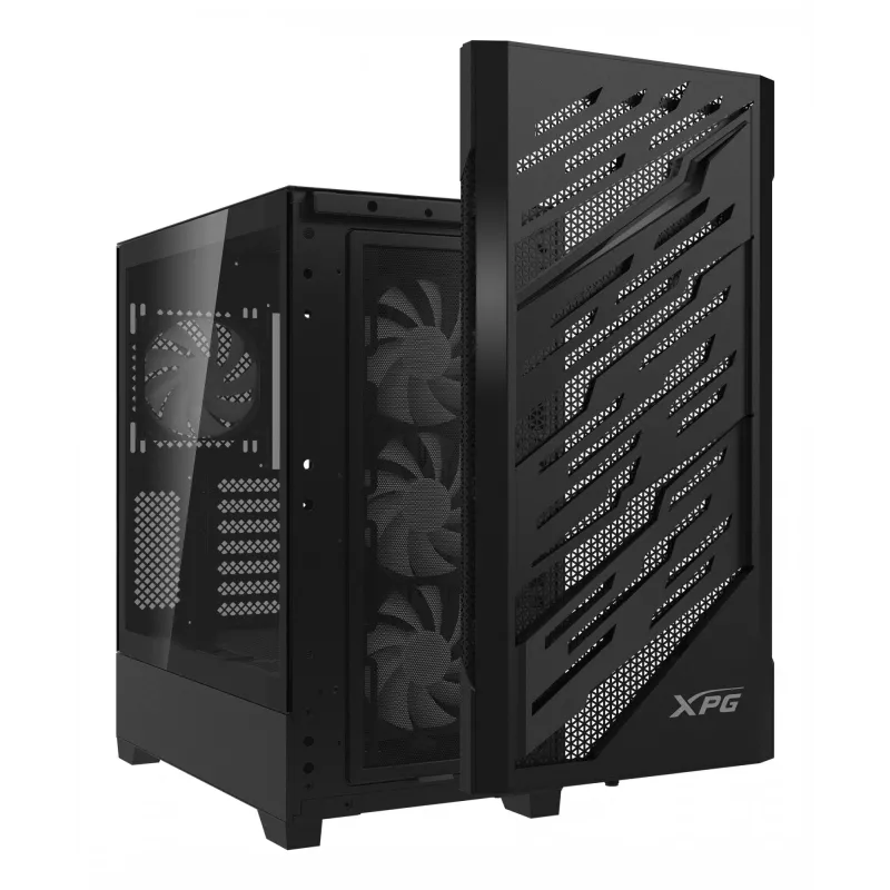 XPG STARKER AIR BTF mid-tower zwart, midi tower, pc, zwart, ATX, EATX, micro ATX, Mini-ITX, SPCC, gehard glas, gaming
