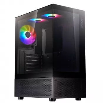 XPG INVADER X MINI COMPACTE MID-TOWER behuizing zwart, midi tower, pc, zwart, ATX, micro ATX, Mini-ITX, SPCC, 16,6 cm