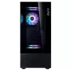 XPG Invader X Mini Midi Tower pc-behuizing, ATX/Micro-ATX/Mini-ITX, gehard glas, 5 ARGB-ventilatoren van 120 mm, USB-C, zonder voeding, zwart