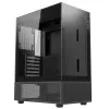 XPG Invader X Mini Midi Tower pc-behuizing, ATX/Micro-ATX/Mini-ITX, gehard glas, 5 ARGB-ventilatoren van 120 mm, USB-C, zonder voeding, zwart