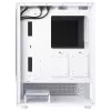 XPG Invader X Mini Midi Tower pc-behuizing, ATX/Micro-ATX/Mini-ITX, glazen panelen, 5 ARGB-ventilatoren van 120 mm, USB-C, zonder voeding, wit
