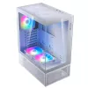 XPG Invader X Mini Midi Tower pc-behuizing, ATX/Micro-ATX/Mini-ITX, glazen panelen, 5 ARGB-ventilatoren van 120 mm, USB-C, zonder voeding, wit