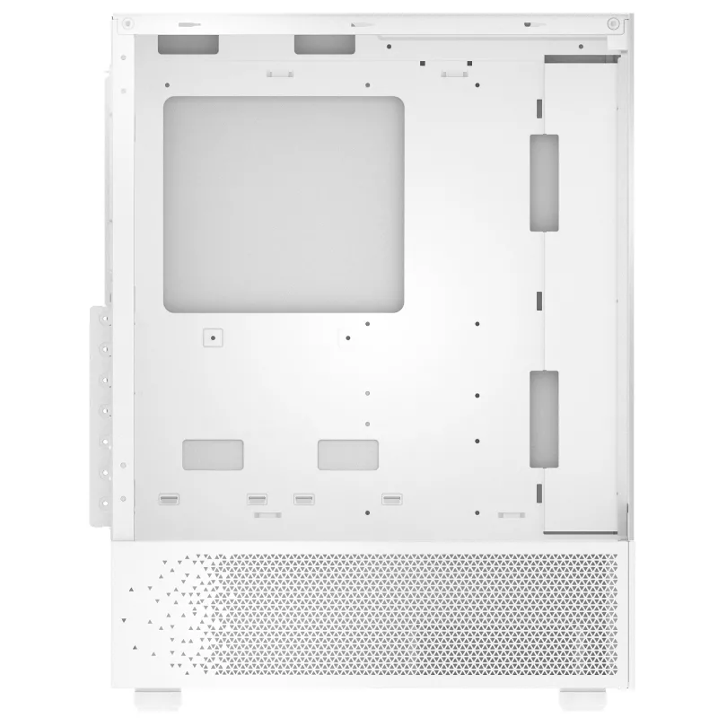 XPG Invader X Mini Midi Tower pc-behuizing, ATX/Micro-ATX/Mini-ITX, glazen panelen, 5 ARGB-ventilatoren van 120 mm, USB-C, zonder voeding, wit