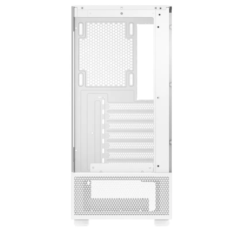 XPG Invader X Mini Midi Tower pc-behuizing, ATX/Micro-ATX/Mini-ITX, glazen panelen, 5 ARGB-ventilatoren van 120 mm, USB-C, zonder voeding, wit