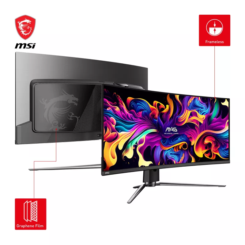 MSI MAG 341CQPDE QD-OLED computermonitor 86,4 cm (34 inch) 3440 x 1440 pixel UltraWide Quad HD zwart