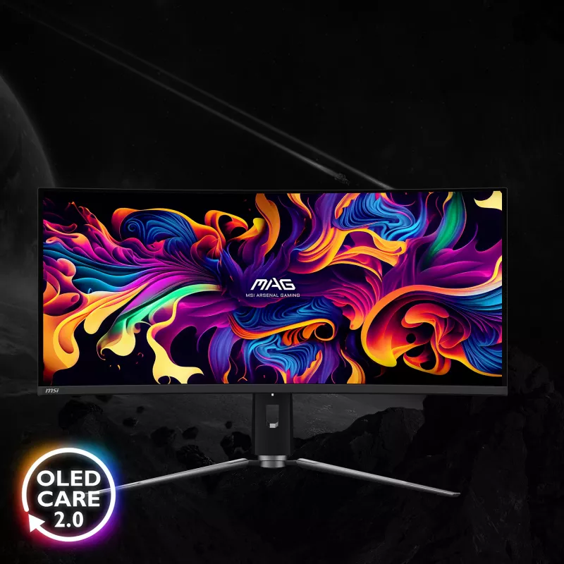 MSI MAG 341CQPDE QD-OLED computermonitor 86,4 cm (34 inch) 3440 x 1440 pixel UltraWide Quad HD zwart