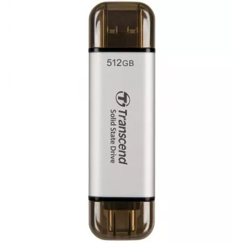 Transcend ESD310S draagbare SSD, 512 GB, USB 3.2 Gen 2, zilver