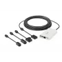 Hanwha XNB-6001 box-IP-beveiligingscamera, voor binnengebruik, 2 MP, PoE, digitale PTZ, ivoor