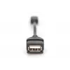 DIGITUS USB 2.0 adapterkabel, OTG, Type Mini-B - A M/F, 20cm, USB 2.0 conform, zwart