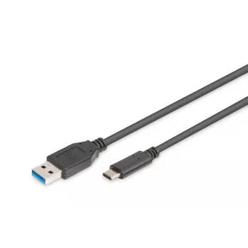 DIGITUS ASSMANN USB Type-C verbindingskabel, type C naar A M/M, 1m Super Speed zwart