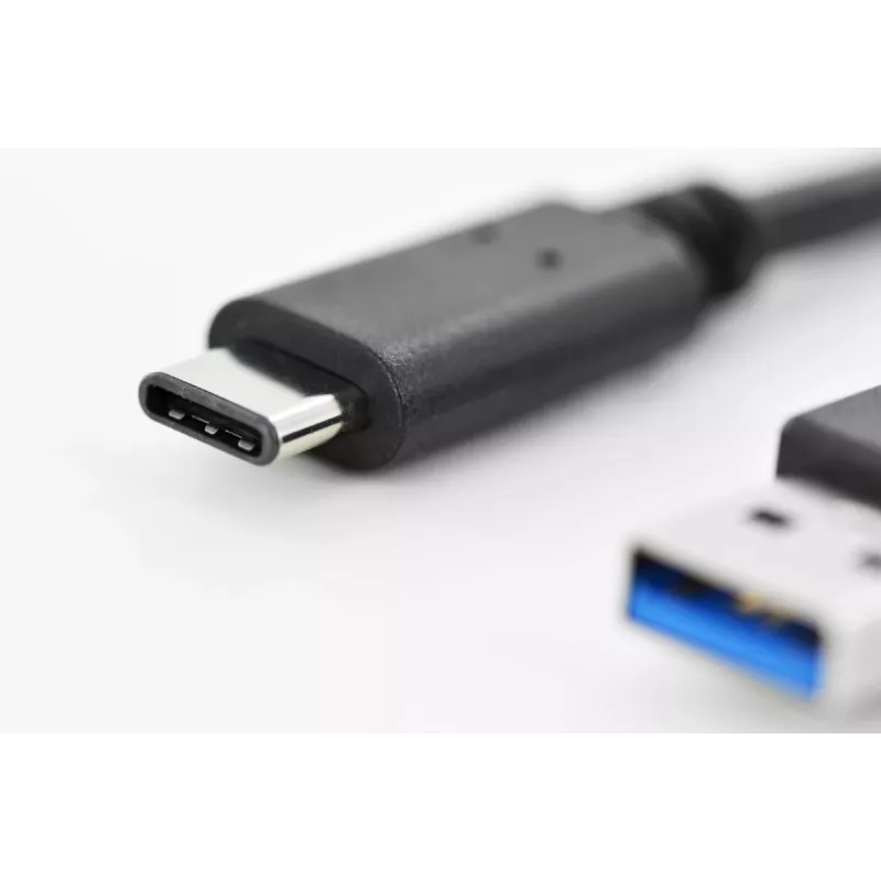 DIGITUS ASSMANN USB Type-C verbindingskabel, type C naar A M/M, 1m Super Speed zwart
