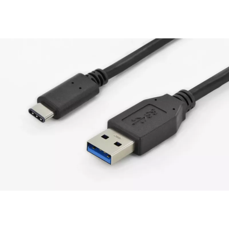 DIGITUS ASSMANN USB Type-C verbindingskabel, type C naar A M/M, 1m Super Speed zwart