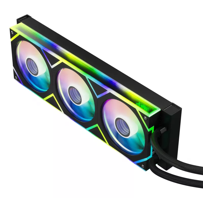 XPG LEVANTE II 360 zwart, all-in-one vloeistofkoeler, 12 cm, zwart