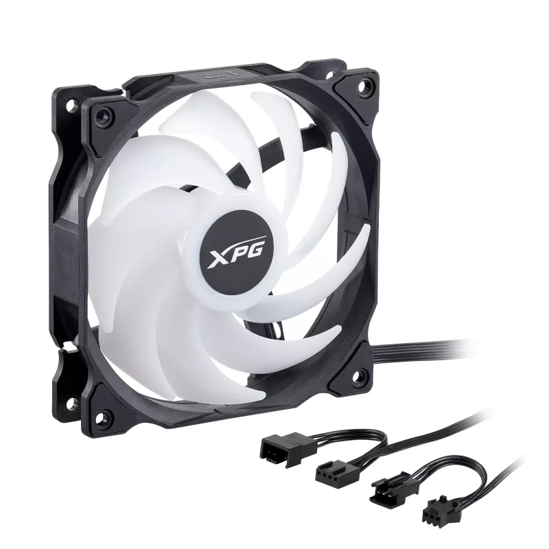 XPG VENTO 120 ARGB PWM zwart, ventilator, 12 cm, 300 tpm, 1850 tpm, zwart