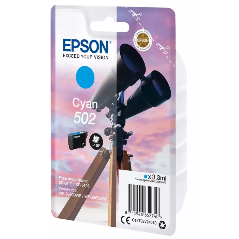 Cartridge Epson 502 cyaan C13T02V24010