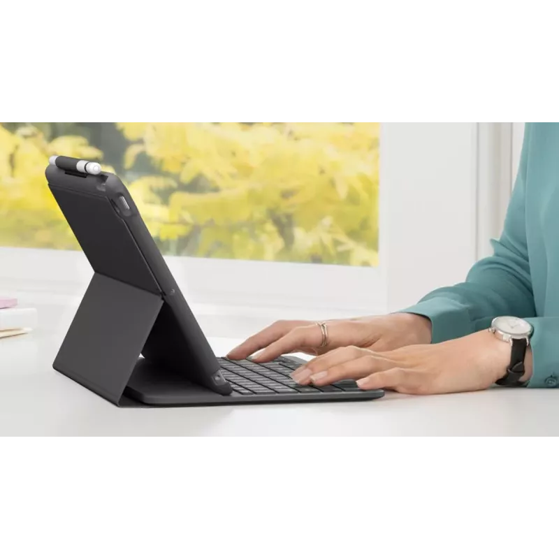 LOGITECH Slim Folio voor iPad 7e generatie grafiet Qwertz Duits