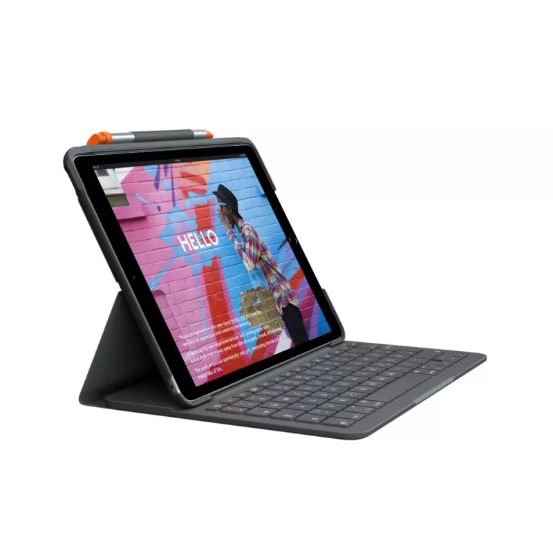 LOGITECH Slim Folio voor iPad 7e generatie grafiet Qwertz Duits