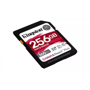 Kingston Technology 256 GB Canvas React Plus SDXC UHS-II 300R/260W U3 V90 voor Full HD/4K/8K