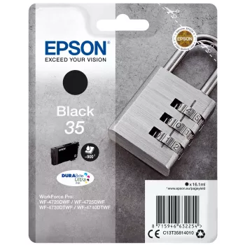 Epson 35 cartridges WF-4720 WF-4720DWF WF-4725DWF WF-4730 WF-4730DTWF WF-4740 WF-4740DTWF zwart