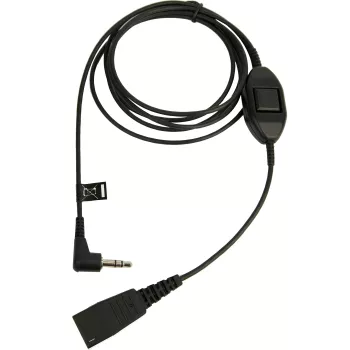 Jabra QD naar 3,5 mm met antwoordtoets voor Alcatel, kabel, zwart