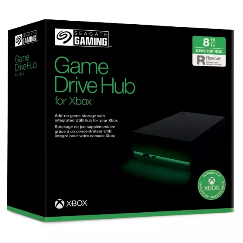 Seagate Game Drive Hub voor Xbox externe harde schijf 8 TB USB Type-A / USB Type-C 3.2 Gen 1 (3.1 Gen 1) zwart