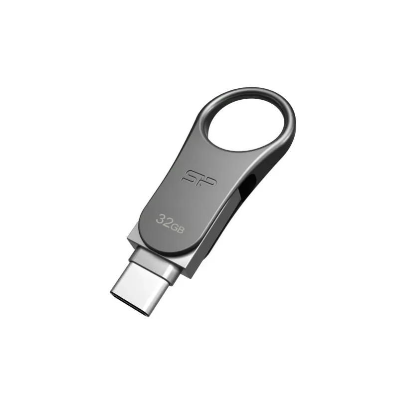 SILICON POWER Mobile C80 – 32 GB dual-USB-stick – Type-C / Type-A – grijs