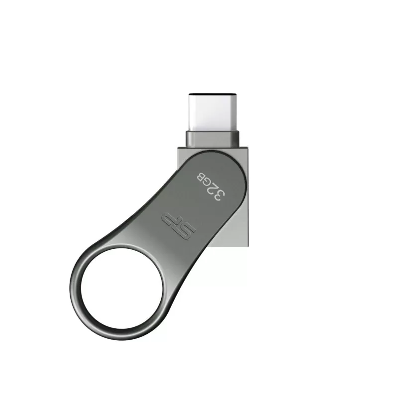 SILICON POWER Mobile C80 – 32 GB dual-USB-stick – Type-C / Type-A – grijs