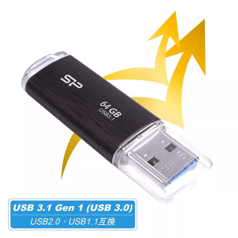 SILICON POWER USB-stick - 64GB Silicon Power USB3.2 B02 zwart