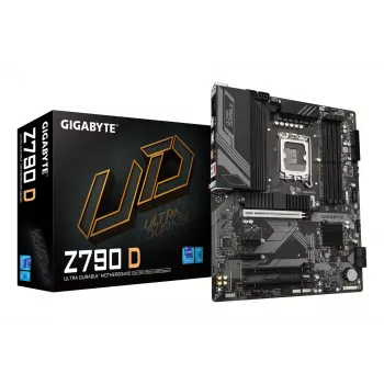 GIGABYTE Z790 D moederbord - ondersteunt Intel Core CPU's van de 14e generatie, 12+1+1 fasen Digital VRM, tot 7600 MHz DDR5 (OC), 3x PCIe 4.0 M.2, 2,5 GbE LAN, USB 3.2 Gen 2