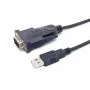 Equip USB-A naar serieel (DB9) kabel, M/M 1,5m, zwart, 1,5 m, USB Type-A, DB-9, stekker, stekker