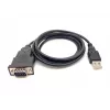 Equip USB-A naar serieel (DB9) kabel, M/M 1,5m, zwart, 1,5 m, USB Type-A, DB-9, stekker, stekker