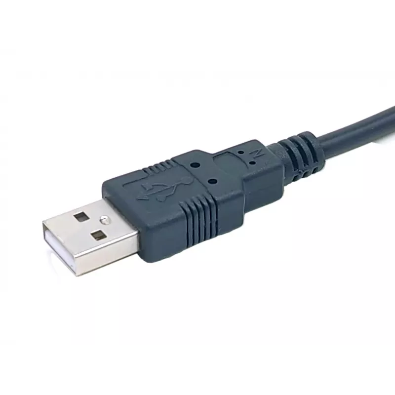 Equip USB-A naar serieel (DB9) kabel, M/M 1,5m, zwart, 1,5 m, USB Type-A, DB-9, stekker, stekker