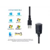 Equip USB-A naar serieel (DB9) kabel, M/M 1,5m, zwart, 1,5 m, USB Type-A, DB-9, stekker, stekker