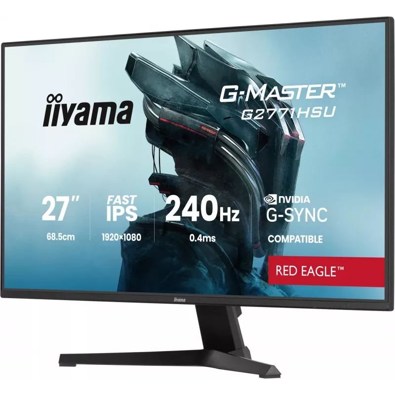 Monitor IIYAMA G2771HSU-B1 27 inch Fast IPS Full HD 1920x1080 240Hz HDR10 FreeSync G-SYNC compatibel