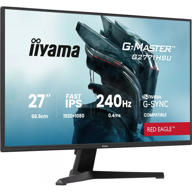 Monitor IIYAMA G2771HSU-B1 27 inch Fast IPS Full HD 1920x1080 240Hz HDR10 FreeSync G-SYNC compatibel