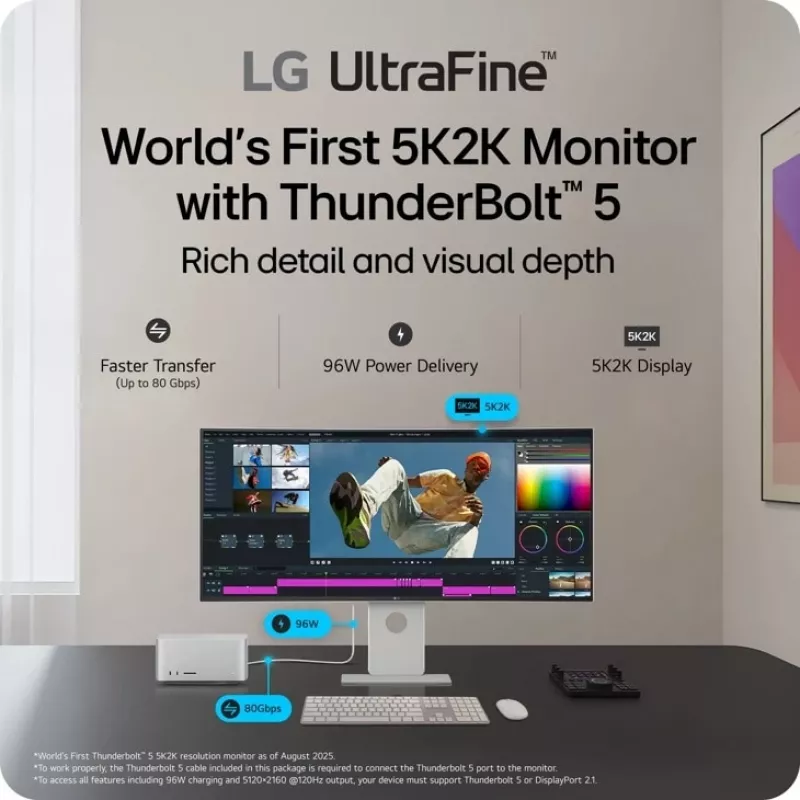 LG 40U990A-W computermonitor 101,6 cm (40 inch) 5120 x 2160 pixel WUHD zwart