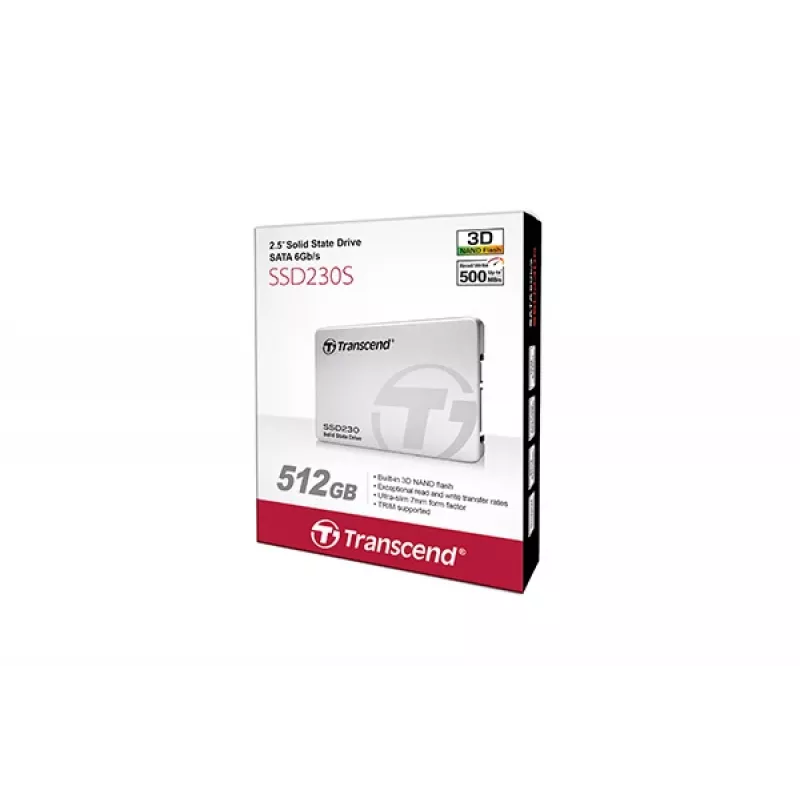 TRANSCEND SSD 230s 512GB 2,5 inch SATA III 6Gb/s TLC aluminium behuizing