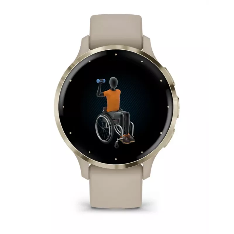 GARMIN INTERNATIONAL Venu 3S - 41 mm - smartwatch met band - Frans - grijs