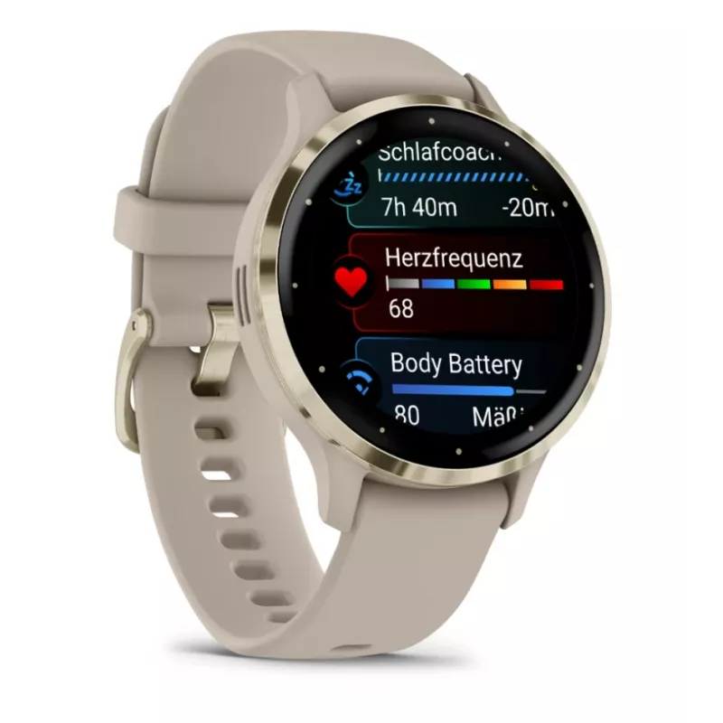 GARMIN INTERNATIONAL Venu 3S - 41 mm - smartwatch met band - Frans - grijs