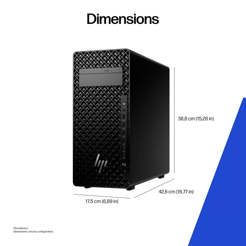 HP Z2 Tower G1i Intel Core Ultra 7 265K 32 GB DDR5-SDRAM NVIDIA RTX A1000 Windows 11 Pro workstation AI-workstation, AI-pc