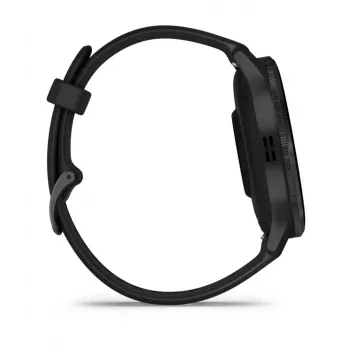 GARMIN INTERNATIONAL Venu 3 – lunette van geborsteld roestvrij staal met zwarte behuizing en siliconenband – 45 mm