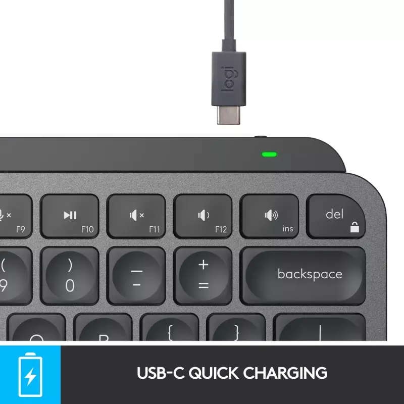 LOGITECH MX Keys Mini verlicht toetsenbord - draadloos Bluetooth - grafiet - Azerty Frans