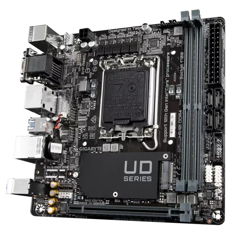 Moederbord GIGABYTE H610I DDR4, Intel LGA 1700, Mini-ITX