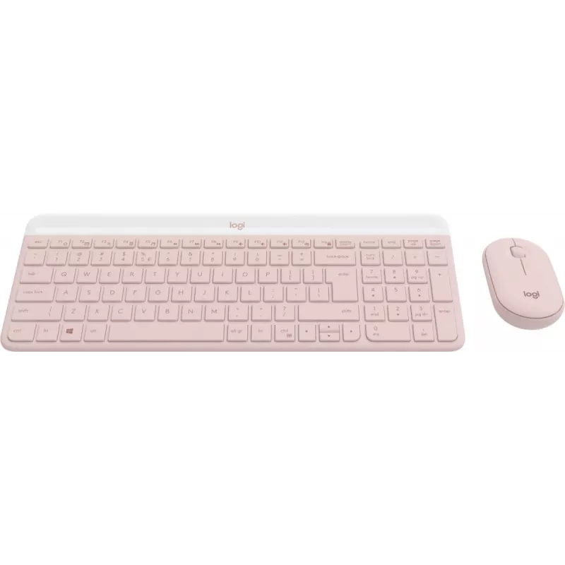 LOGITECH Slim draadloze toetsenbord- en muiscombinatie MK470 - rosé Qwerty US/int'l