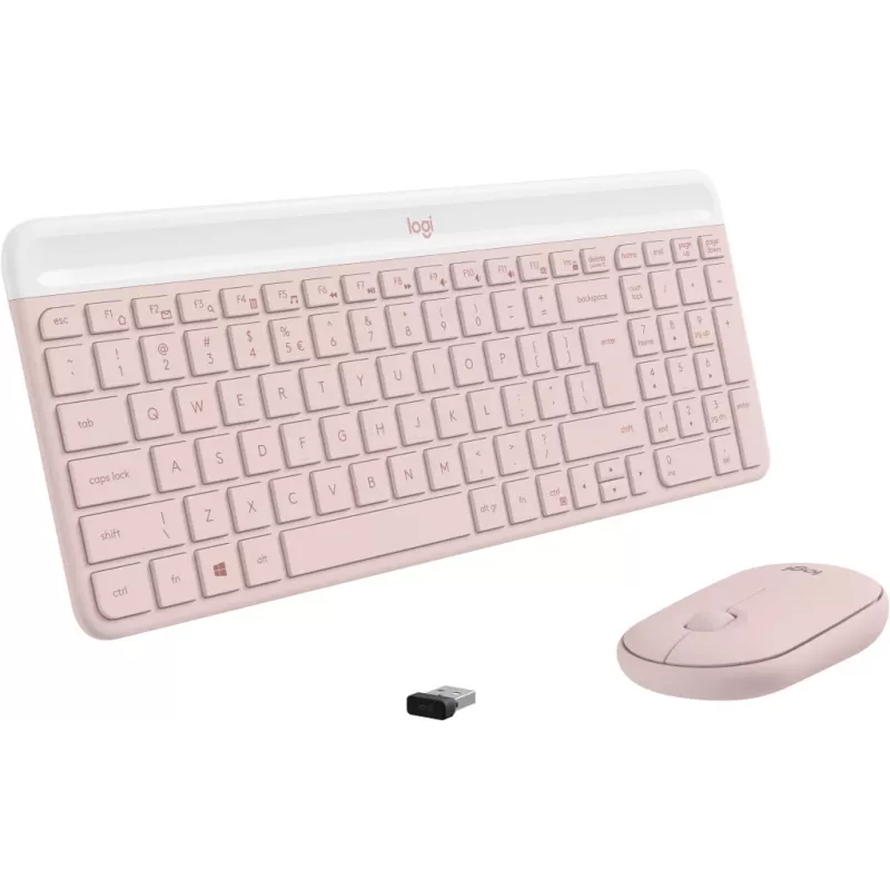 LOGITECH Slim draadloze toetsenbord- en muiscombinatie MK470 - rosé Qwerty US/int'l